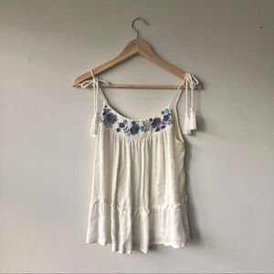 White Bohemian Tank Top